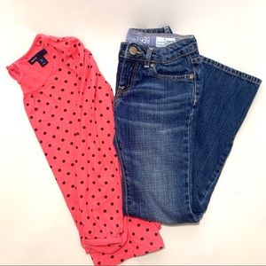 GAP girls shirt & jeans outfit